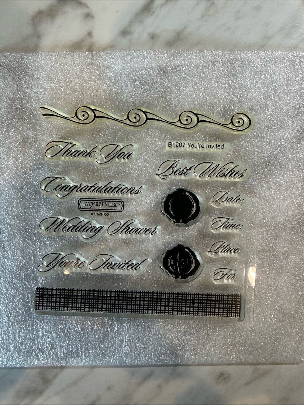 Close to my Heart “You’re Invited” clear rubber stamps